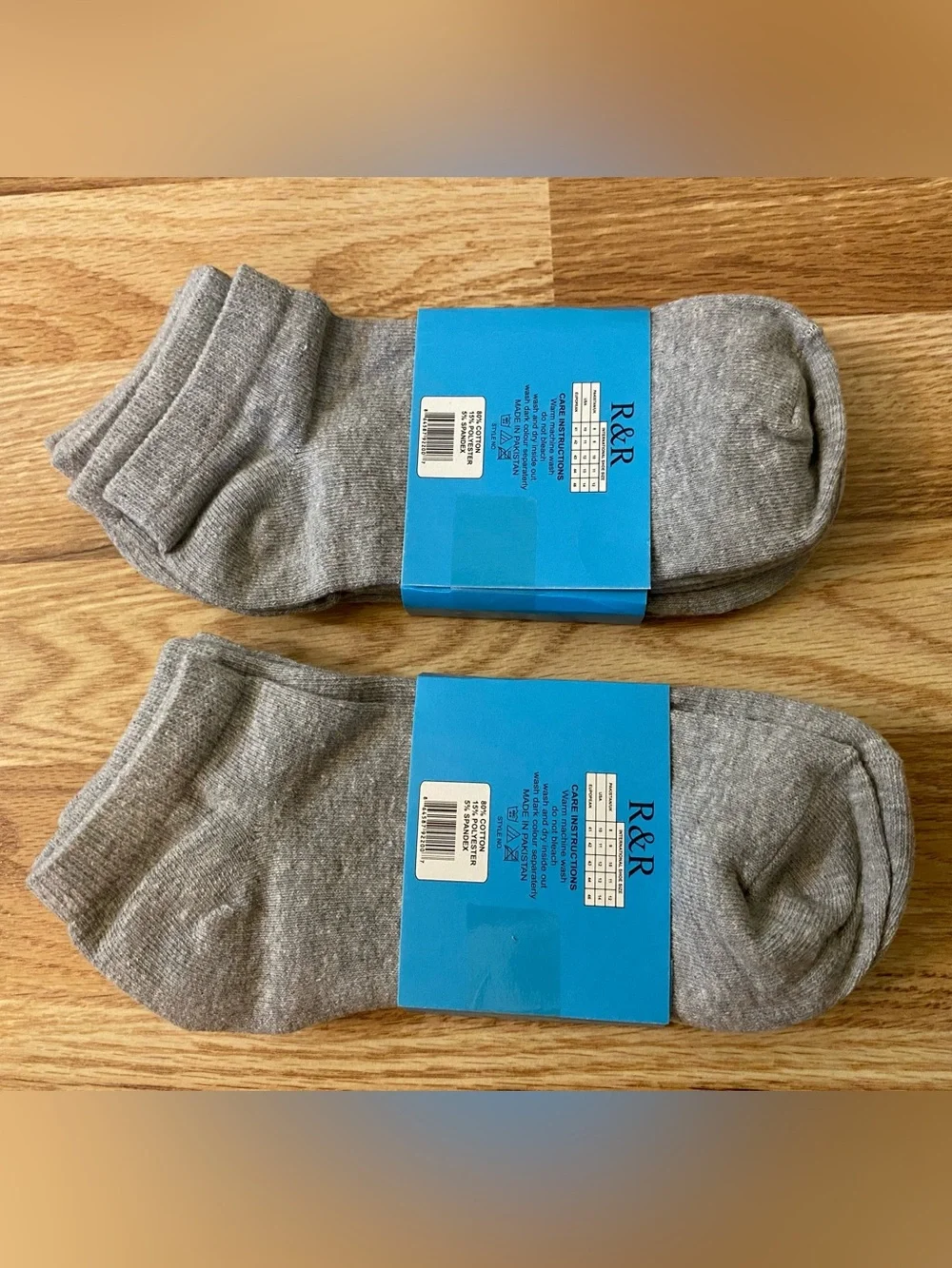 Men's Low-Cut Athletic Socks - Gray (6 Pair) 3 In Each Pack  NWT